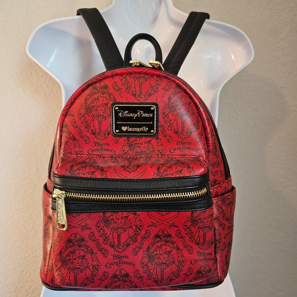 Loungefly retired rare Pirates of Caribbean new pirate Red mini backpack